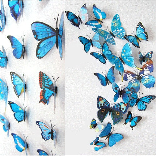 Hot Selling 12PCS 3D PVC Magnet Butterflies DIY Wall Sticker Home Decor Poster for Kids Rooms t Wall Decoration Drop Shipping