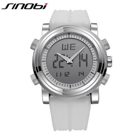 SINOBI Fashion Sports Watch Men Waterproof LED Military Wristwatch Males Shock Resistant Quartz Digital Clock Relogio Masculino