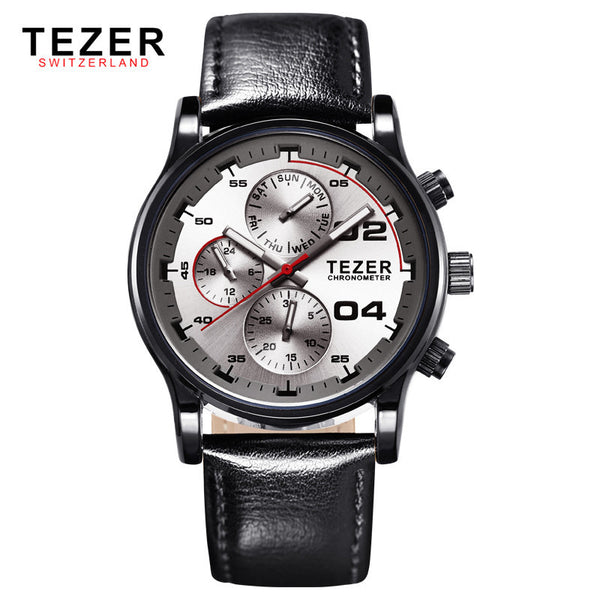 TEZER brand watches men sports watch business multi function quartz waterproof relogio masculino T2050G