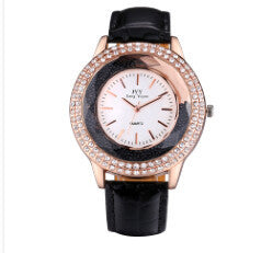 Women Fashion Watches Rose Gold Rhinestone Leather Strap Ladies Watch Analog Quartz Wristwatch Clocks Hour Gift Relogio Feminino