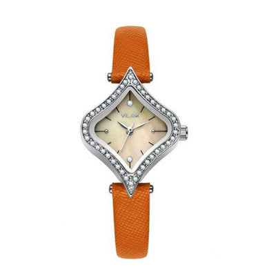 2016 VILAM Fashion Casual Women Dress Watches Luxury Rhinestones Heart-Shaped Wristwatches Waterproof Leather Quartz Watch