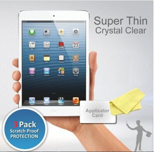 3xHD Clear Screen Protector for iPad 5 iPad air iPad air 2 Anti Scratch Protective Tablet Guard Film with Retail Package