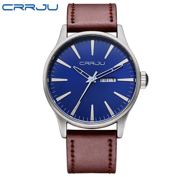 CRRJU Mens Military Style 2016 Business Watch Casual Mens Watches Top Brand Luxury quartz-watch Wristwatches relogio masculino