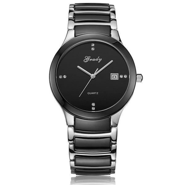 Free shipping new white watches men 38mm ceramic watch 30m waterproof men watch quartz watch wristwatches