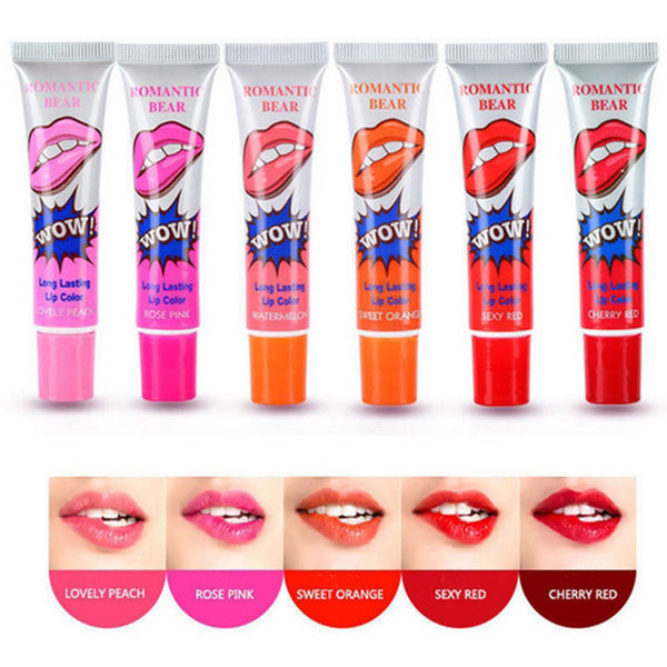 Romantic Bear Women Girls New Brand Lip Gloss matte waterproof TATTOO Megic Color Peel Mask Tint Pack Long Lasting Makeup lips