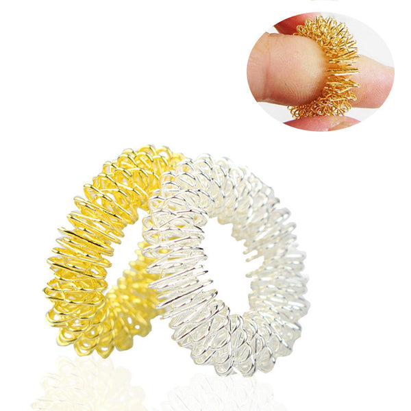 Hot Sale 4 Pcs/Lot  Finger Massage Ring Acupuncture Ring Health Care Body Massager