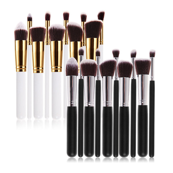 2016 New 10Pcs Professional Cosmetic Makeup Tool Brush Brushes Set Powder Eyeshadow Eyeliner Lip Brush Set