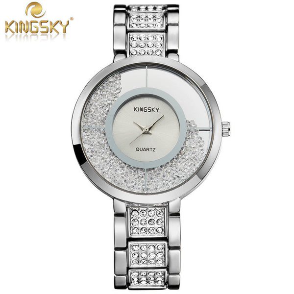 Relogio Feminino Luxury Brand Women Dress Watches Steel Quartz Watch Diamonds Gold Watches For Womans Wrist Waches