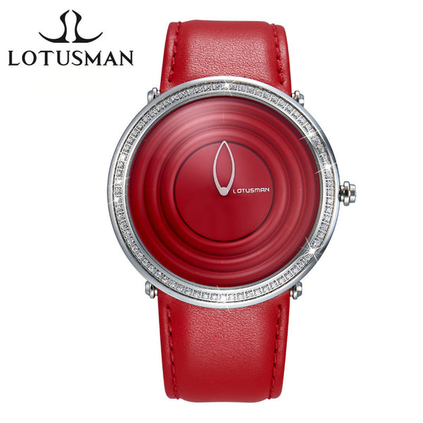 LotusmaN Simple Style Watch Women Famous Luxury Brand Leather Strap Wristwatch Diamond Quartz Watch Ladies Relojes Mujer LT983