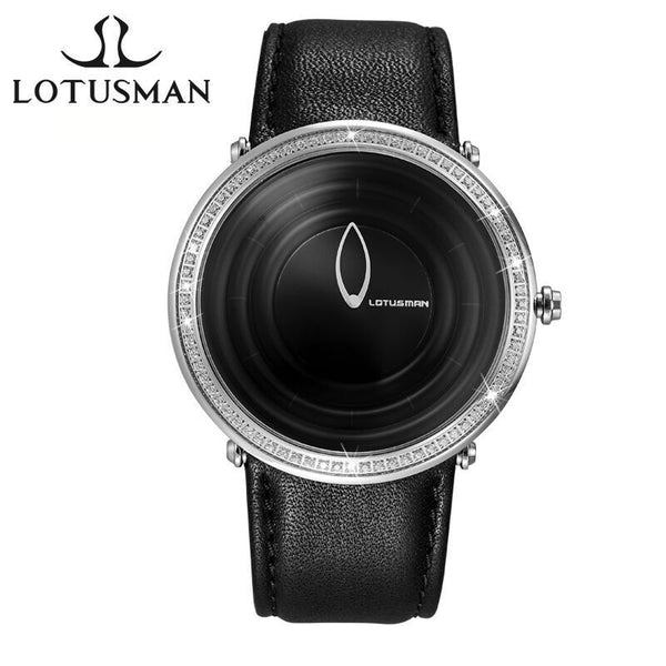 LotusmaN Simple Style Watch Women Famous Luxury Brand Leather Strap Wristwatch Diamond Quartz Watch Ladies Relojes Mujer LT983