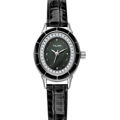 New Fashion Women Diamonds Dress Watch Ladies Casual Quartz Watch Leather Wrist Women Watches Brand VILAM Relogio Feminino