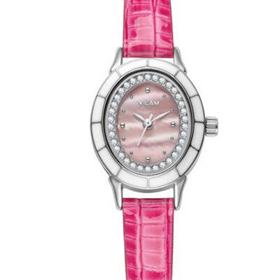 New Fashion Women Diamonds Dress Watch Ladies Casual Quartz Watch Leather Wrist Women Watches Brand VILAM Relogio Feminino